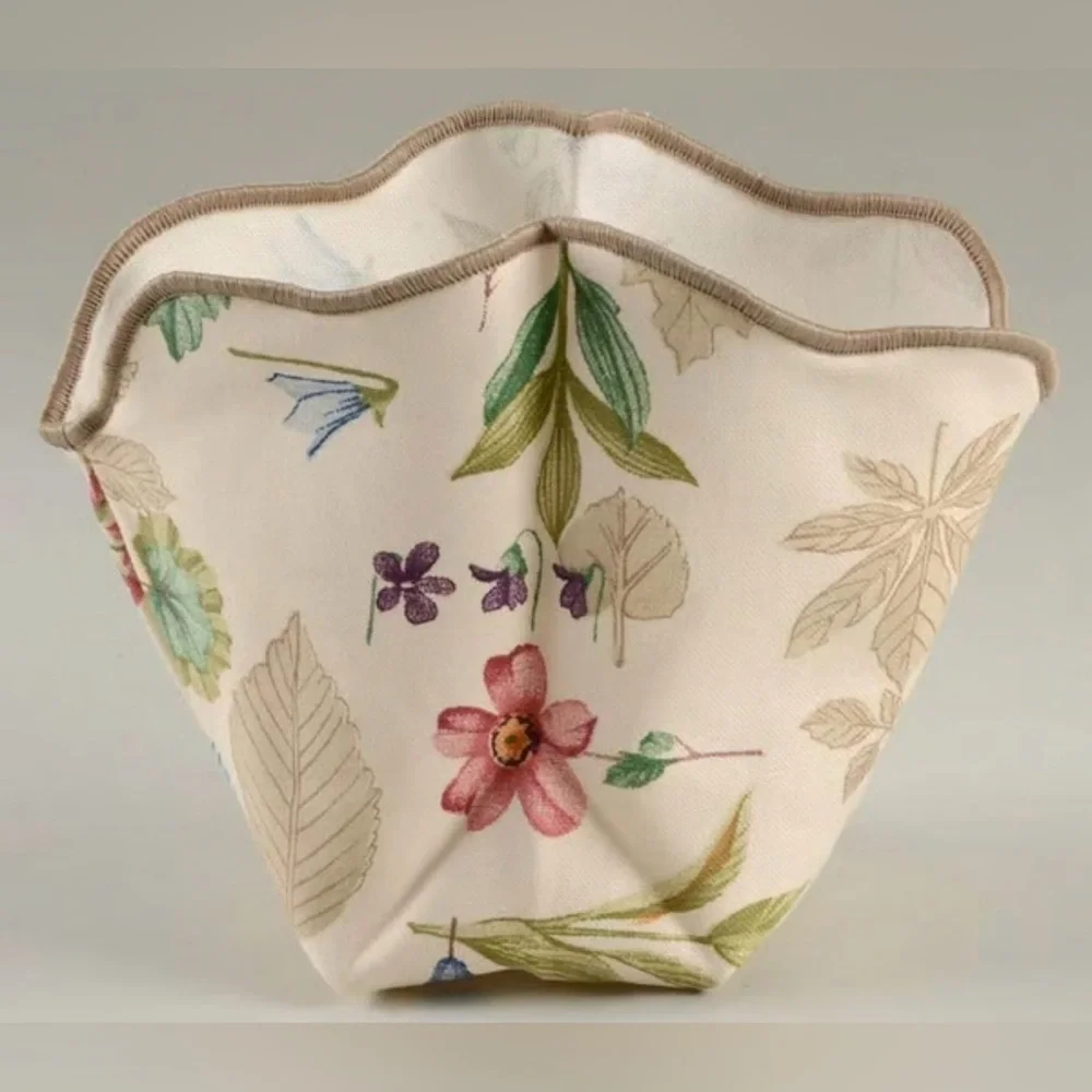 Longaberger Hope Basket Wood Lid Protector Floral Liner Farmhouse Cottage Decor